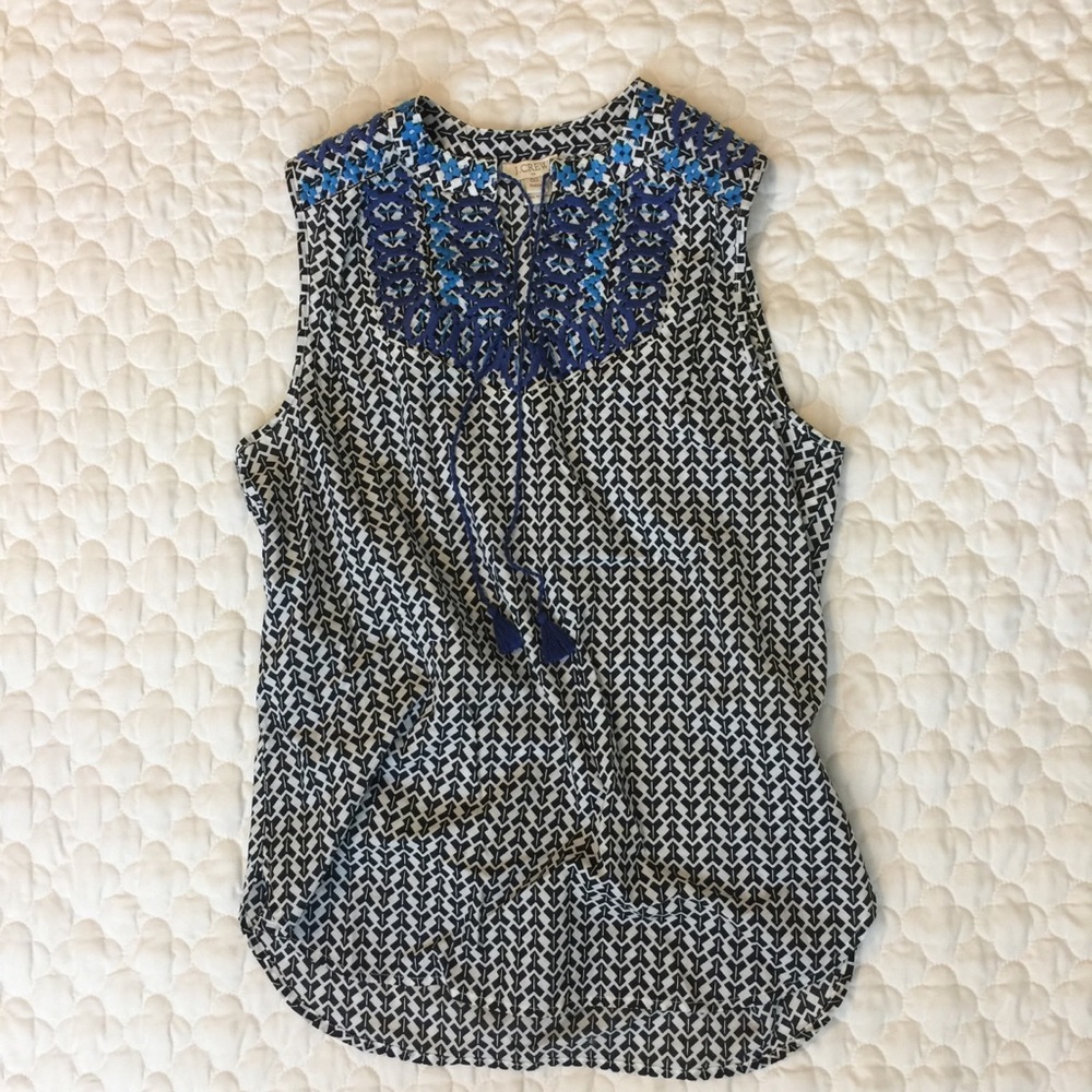 J.crew embroidered top